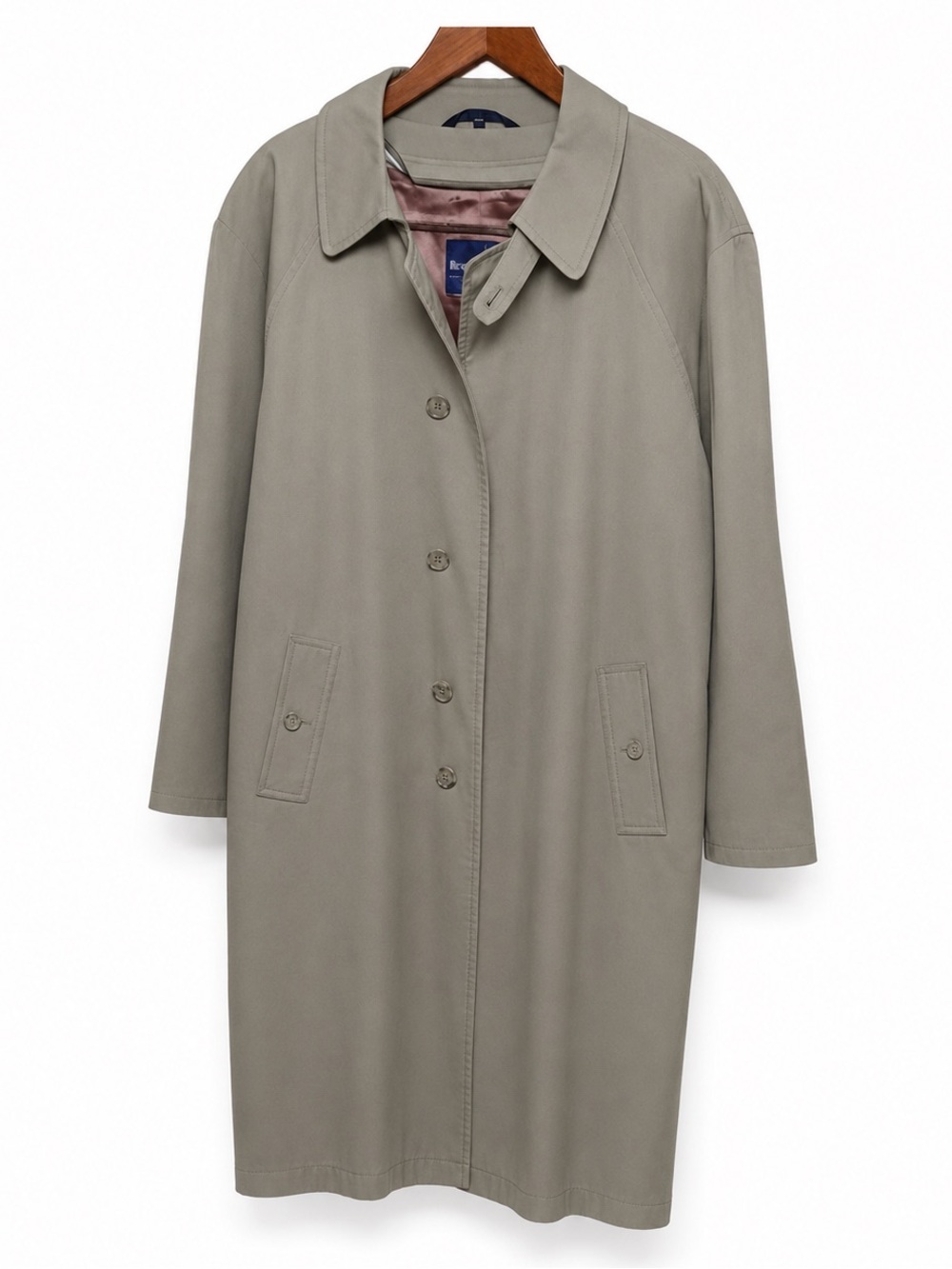 Bradley Jons Men’s Rain Coat sz 42R Trench Mid Calf Vintage Y2K
